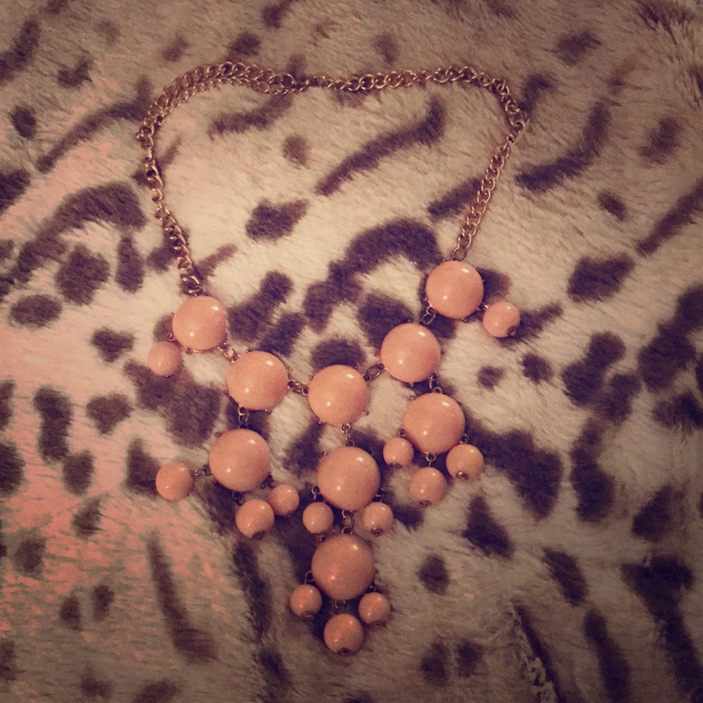 Pink statement necklace!